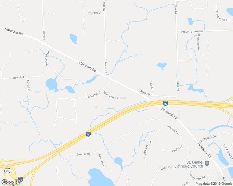 map of restaurants, bars, coffee shops, grocery stores, and more near 7309 Pinemeadow Court in Clarkston