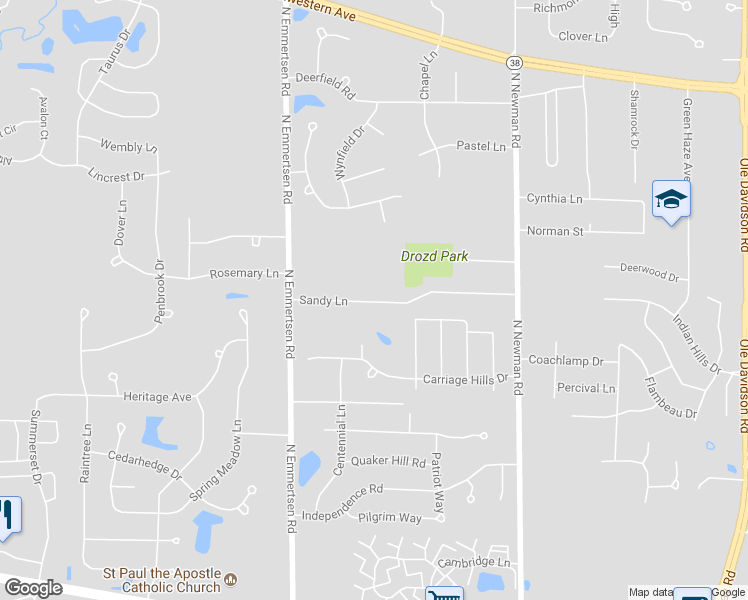 map of restaurants, bars, coffee shops, grocery stores, and more near 5908 Sandy Lane in Mount Pleasant