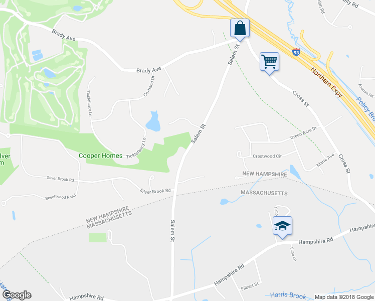 map of restaurants, bars, coffee shops, grocery stores, and more near 62 Salem Street in Salem