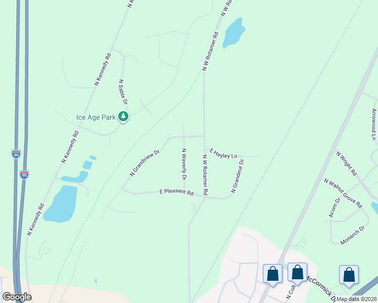 map of restaurants, bars, coffee shops, grocery stores, and more near 5312 North Waverly Drive in Milton