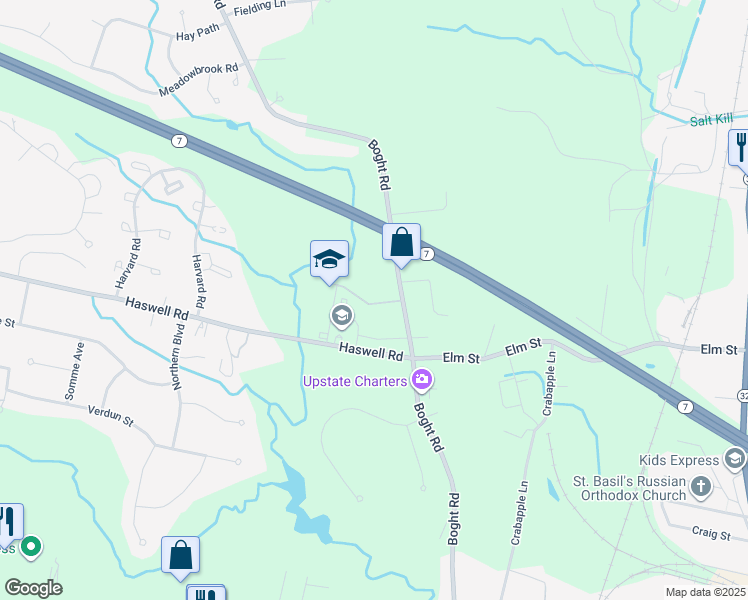 map of restaurants, bars, coffee shops, grocery stores, and more near 152 Boght Road in Watervliet