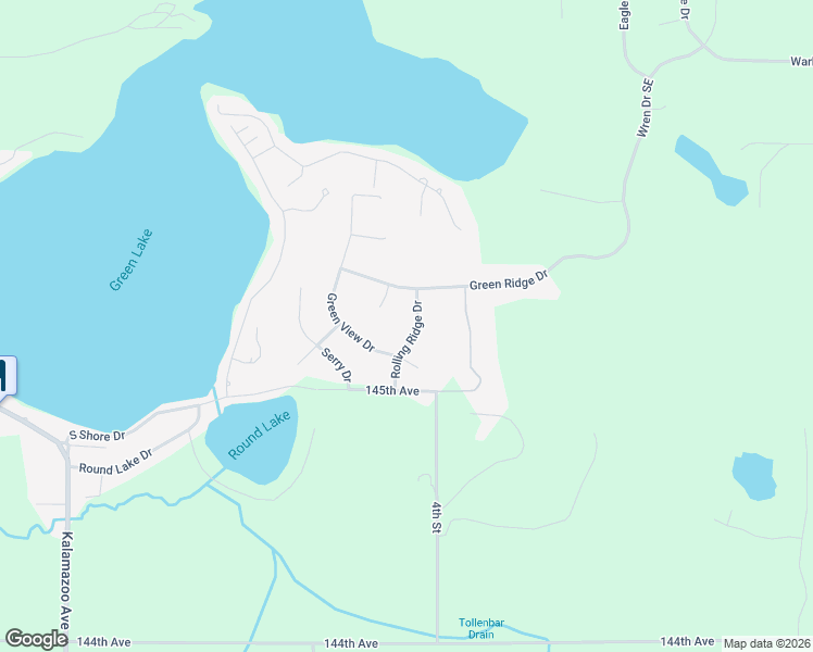 map of restaurants, bars, coffee shops, grocery stores, and more near 4517 Mesa Court Southeast in Caledonia