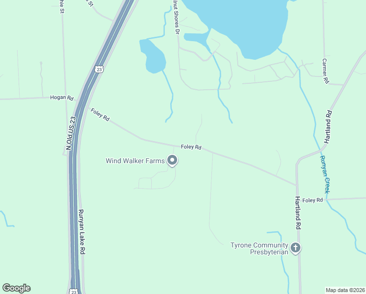 map of restaurants, bars, coffee shops, grocery stores, and more near 10271 Foley Road in Fenton