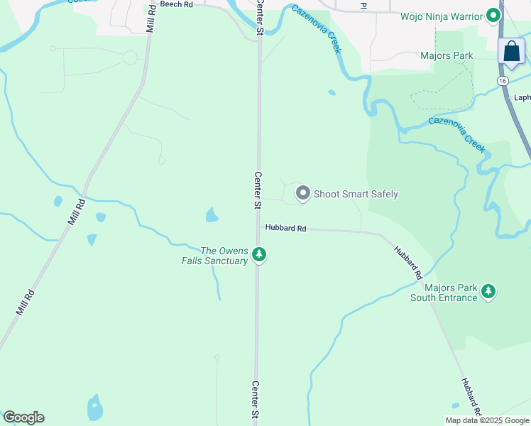 map of restaurants, bars, coffee shops, grocery stores, and more near 660 Center Street in East Aurora