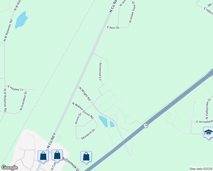 map of restaurants, bars, coffee shops, grocery stores, and more near 3546 Joshua Drive in Milton