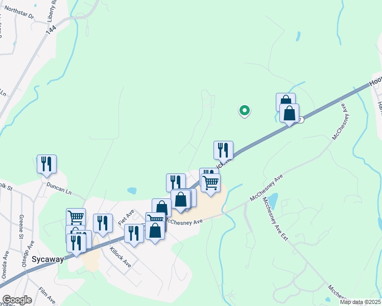 map of restaurants, bars, coffee shops, grocery stores, and more near 403 Brunswick Drive in Brunswick