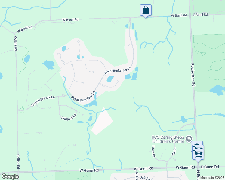 map of restaurants, bars, coffee shops, grocery stores, and more near 579 Kingstone Court in Oakland charter Township