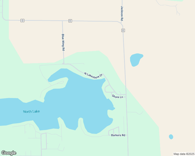 map of restaurants, bars, coffee shops, grocery stores, and more near W6603 North Lakeshore Drive in Elkhorn