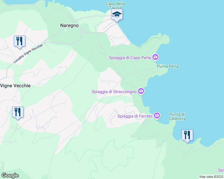 map of restaurants, bars, coffee shops, grocery stores, and more near 8 Via Capo Perla in Provincia di Livorno