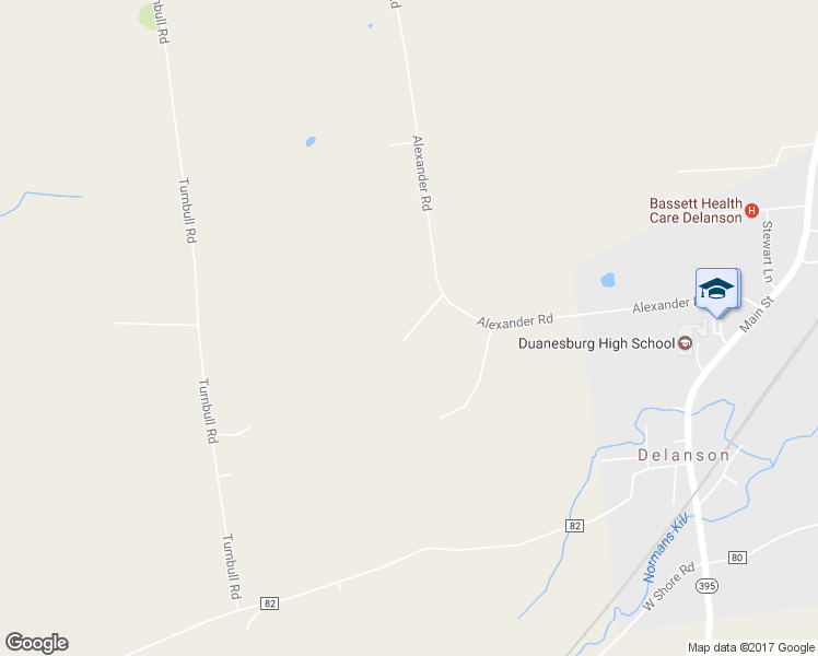 map of restaurants, bars, coffee shops, grocery stores, and more near 1180 Alexander Road in Delanson