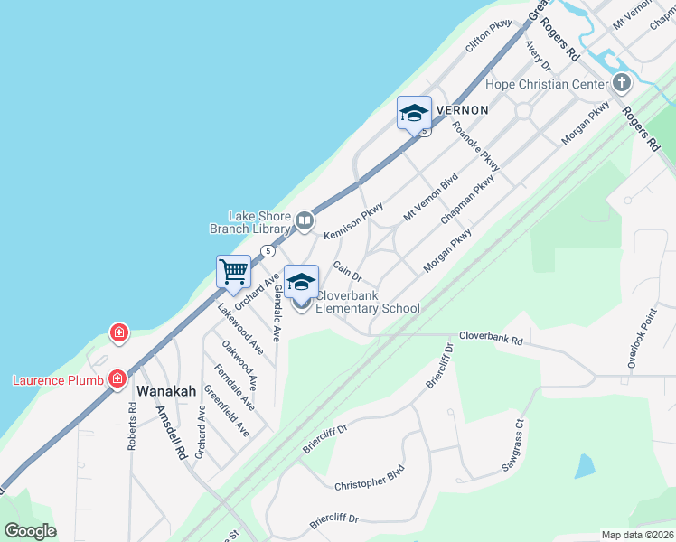 map of restaurants, bars, coffee shops, grocery stores, and more near 5056 Stewart Parkway in Hamburg