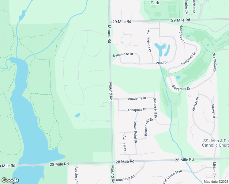 map of restaurants, bars, coffee shops, grocery stores, and more near 62070 Mound Road in Washington