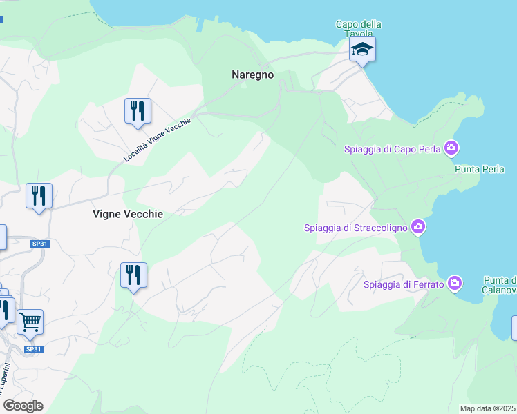map of restaurants, bars, coffee shops, grocery stores, and more near Località Ripitino in Provincia di Livorno