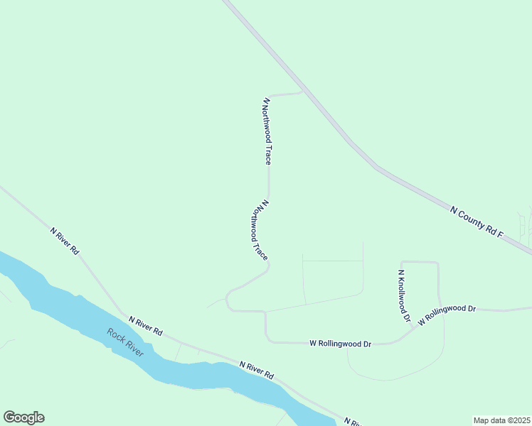 map of restaurants, bars, coffee shops, grocery stores, and more near 5316 North Northwood Trace in Janesville