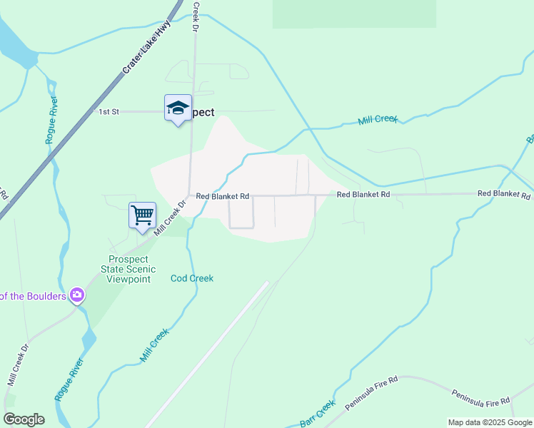 map of restaurants, bars, coffee shops, grocery stores, and more near 338 Scott Drive in Prospect