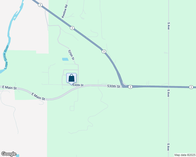 map of restaurants, bars, coffee shops, grocery stores, and more near 1843 530th Street in Cherokee