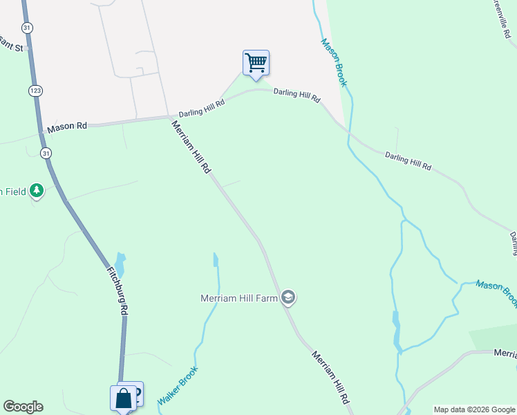 map of restaurants, bars, coffee shops, grocery stores, and more near 72 Merriam Hill Road in Greenville