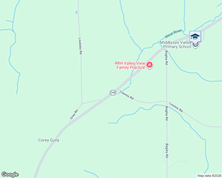 map of restaurants, bars, coffee shops, grocery stores, and more near 276 Highway 245 in Rushville