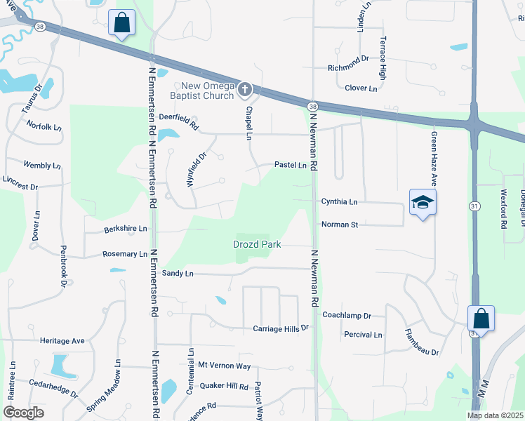 map of restaurants, bars, coffee shops, grocery stores, and more near 2701 Chapel Lane in Mount Pleasant