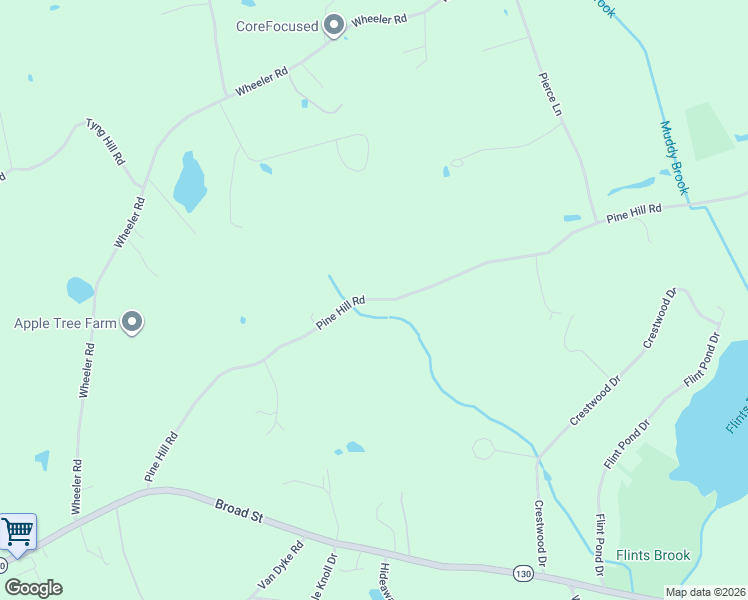 map of restaurants, bars, coffee shops, grocery stores, and more near 84 Pine Hill Road in Hollis