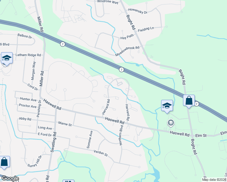 map of restaurants, bars, coffee shops, grocery stores, and more near 95 Harvard Road in Watervliet