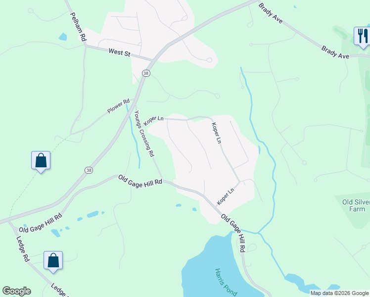 map of restaurants, bars, coffee shops, grocery stores, and more near 29 Dodge Road in Pelham
