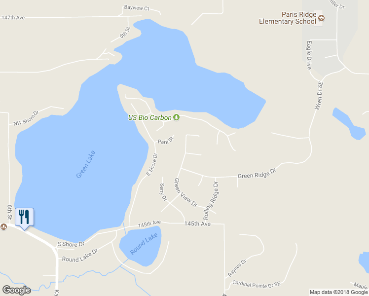 map of restaurants, bars, coffee shops, grocery stores, and more near 4548 Green Meadow Drive in Caledonia