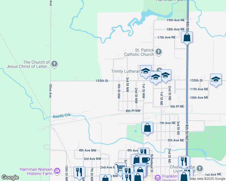 map of restaurants, bars, coffee shops, grocery stores, and more near 926 4th St NW in Hampton