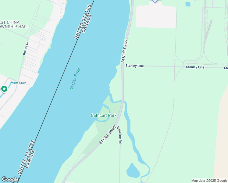 map of restaurants, bars, coffee shops, grocery stores, and more near 2837 Saint Clair Parkway in Sombra
