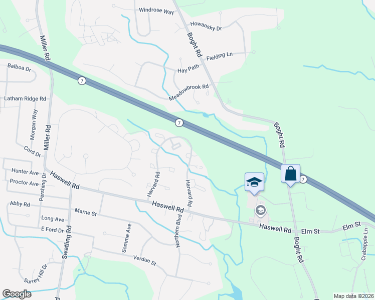 map of restaurants, bars, coffee shops, grocery stores, and more near 159 Harvard Road in Watervliet