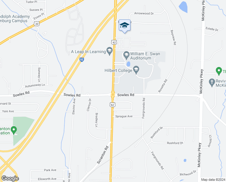 map of restaurants, bars, coffee shops, grocery stores, and more near 5286 South Park Avenue in Hamburg