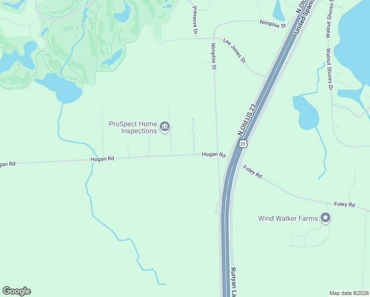 map of restaurants, bars, coffee shops, grocery stores, and more near 9471 Hogan Road in Fenton