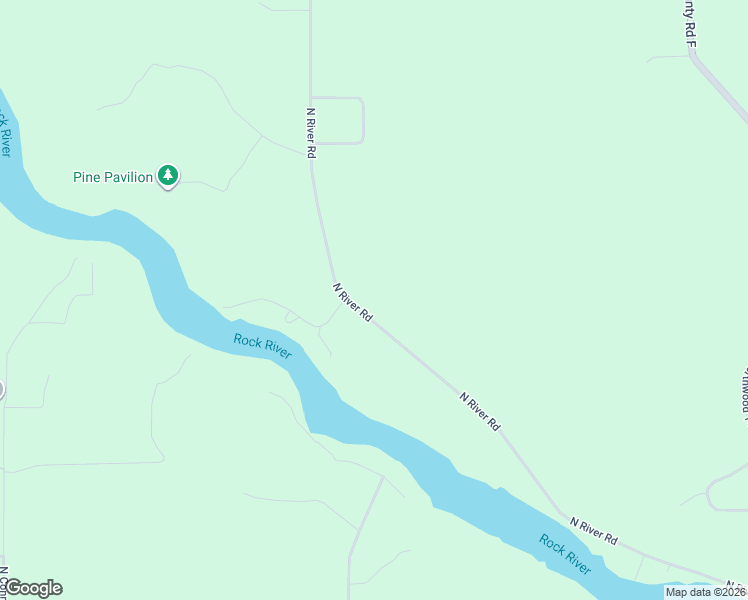 map of restaurants, bars, coffee shops, grocery stores, and more near 5464 North River Road in Janesville