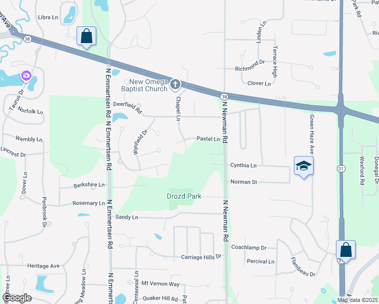 map of restaurants, bars, coffee shops, grocery stores, and more near 2701 Chapel Lane in Mount Pleasant