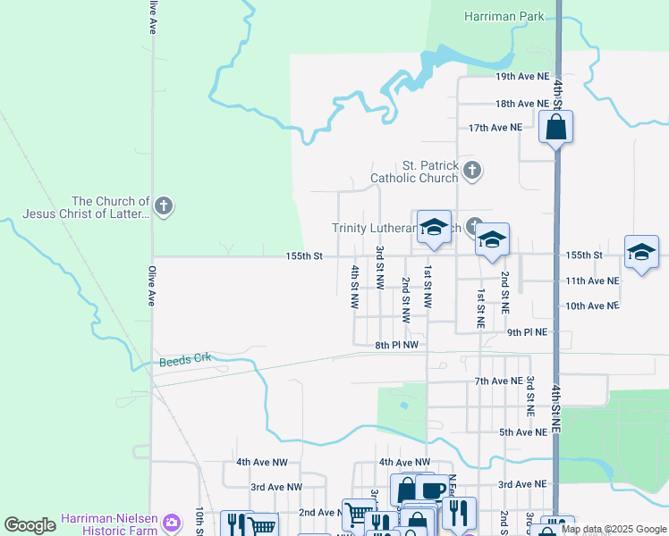 map of restaurants, bars, coffee shops, grocery stores, and more near 926 4th St NW in Hampton