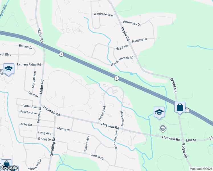 map of restaurants, bars, coffee shops, grocery stores, and more near 106 Harvard Road in Watervliet
