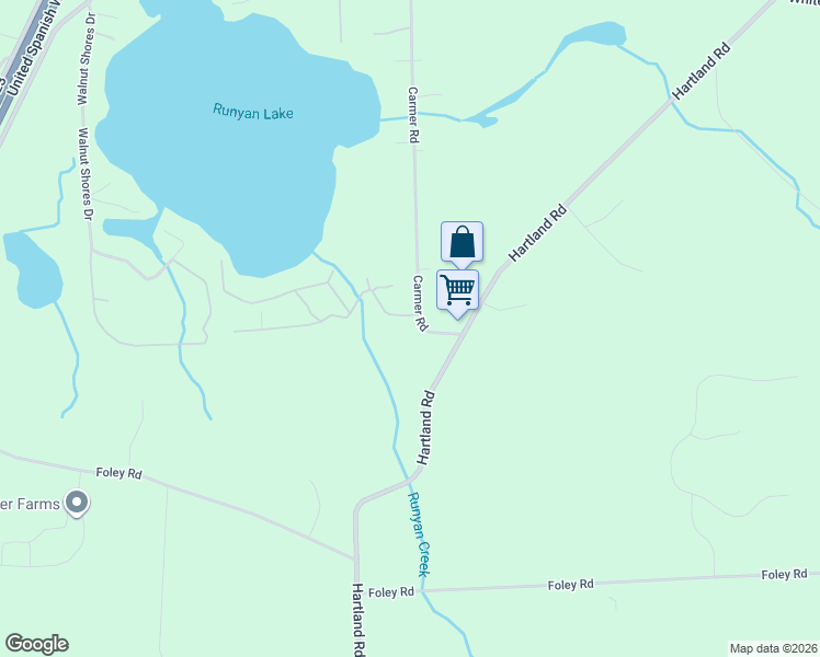 map of restaurants, bars, coffee shops, grocery stores, and more near 10009 Carmer Road in Fenton