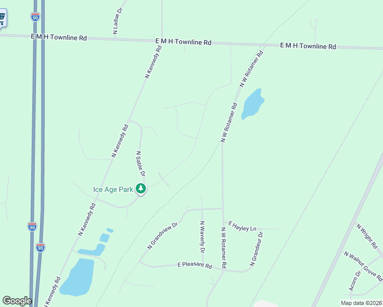 map of restaurants, bars, coffee shops, grocery stores, and more near 5582 North Harvest Ridge Drive in Milton