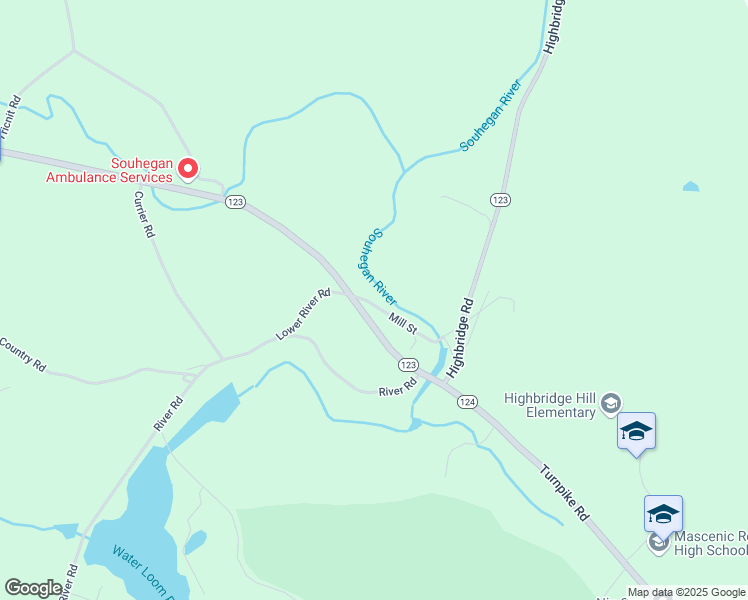 map of restaurants, bars, coffee shops, grocery stores, and more near 30 Mill Street in New Ipswich