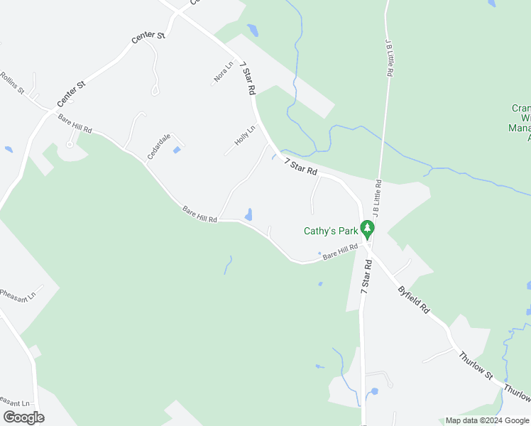 map of restaurants, bars, coffee shops, grocery stores, and more near 50 Bare Hill Road in Groveland