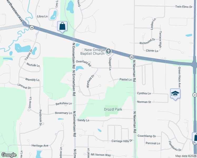 map of restaurants, bars, coffee shops, grocery stores, and more near 5851 Wyndham Court in Mount Pleasant