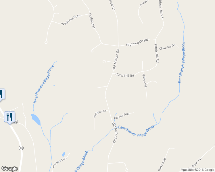 map of restaurants, bars, coffee shops, grocery stores, and more near Stonehedge Rd in Brookline