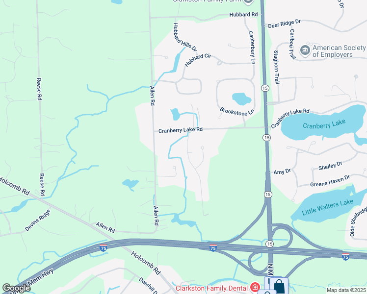 map of restaurants, bars, coffee shops, grocery stores, and more near 7980 Brookwood Drive in Village of Clarkston