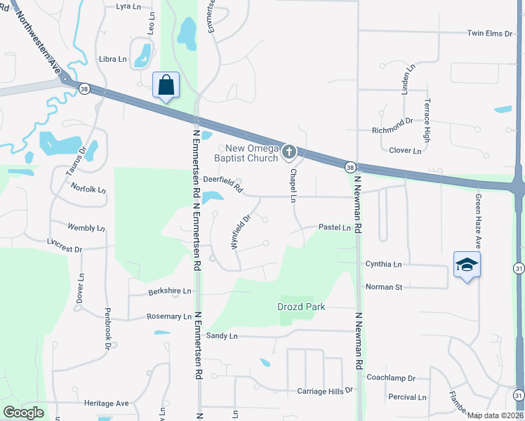 map of restaurants, bars, coffee shops, grocery stores, and more near 5851 Wyndham Court in Mount Pleasant
