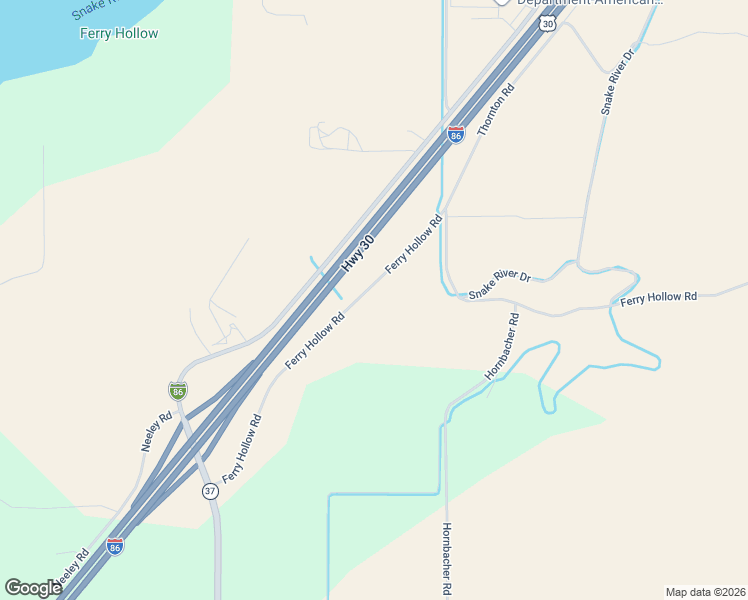 map of restaurants, bars, coffee shops, grocery stores, and more near 2920 Ferry Hollow Road in American Falls