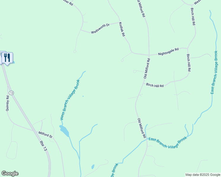 map of restaurants, bars, coffee shops, grocery stores, and more near Stonehedge Road in Brookline
