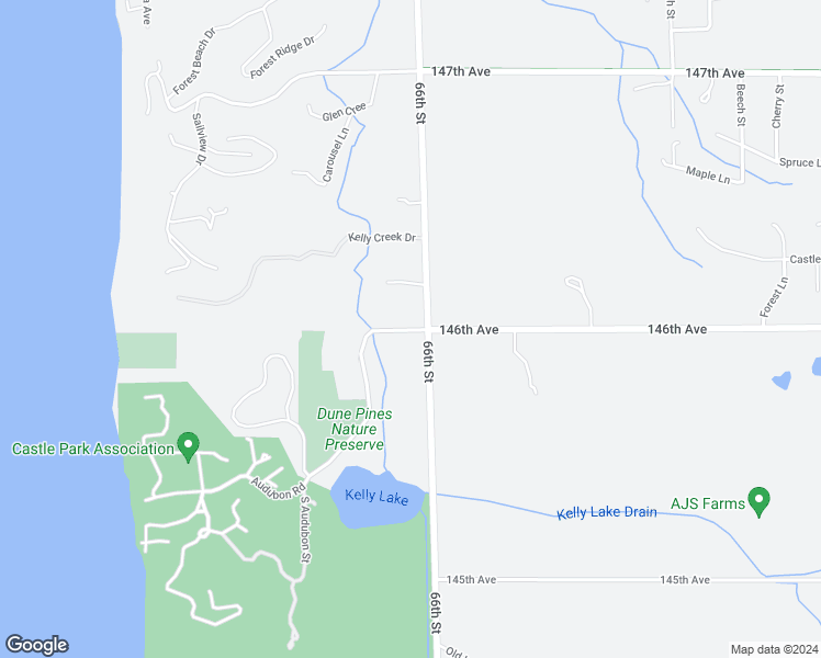 map of restaurants, bars, coffee shops, grocery stores, and more near 4604 66th Street in Holland
