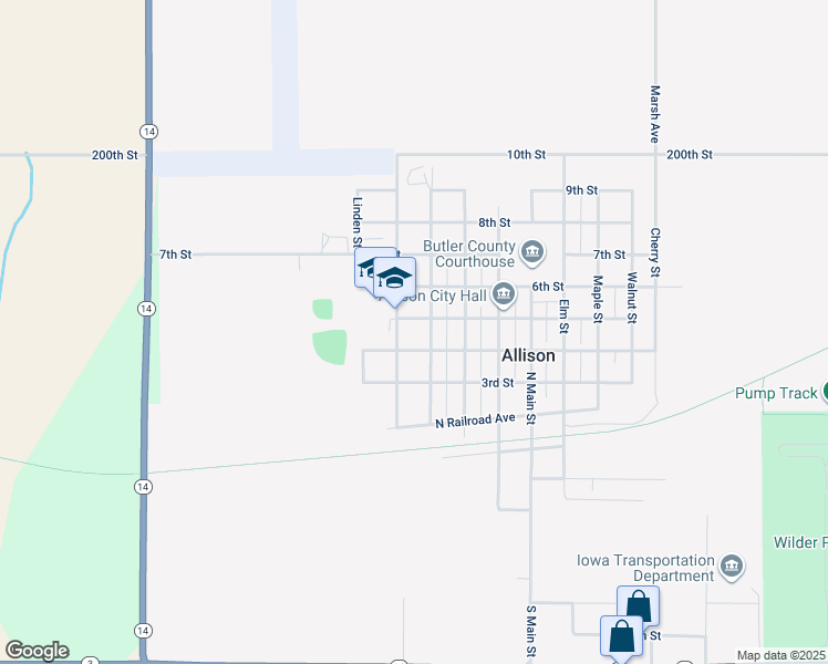 map of restaurants, bars, coffee shops, grocery stores, and more near 400-498 Spruce Street in Allison