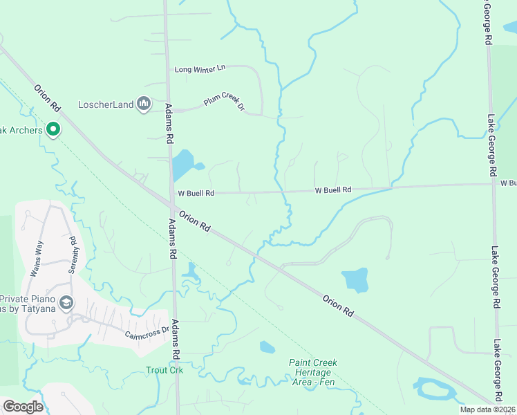 map of restaurants, bars, coffee shops, grocery stores, and more near 2753 West Buell Road in Oakland County