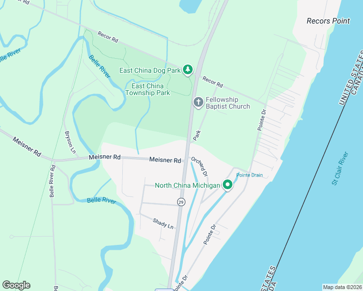 map of restaurants, bars, coffee shops, grocery stores, and more near 5278 River Road in East China